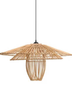 Sale Beliani Lampadario BOTIJAS Rattan Naturale