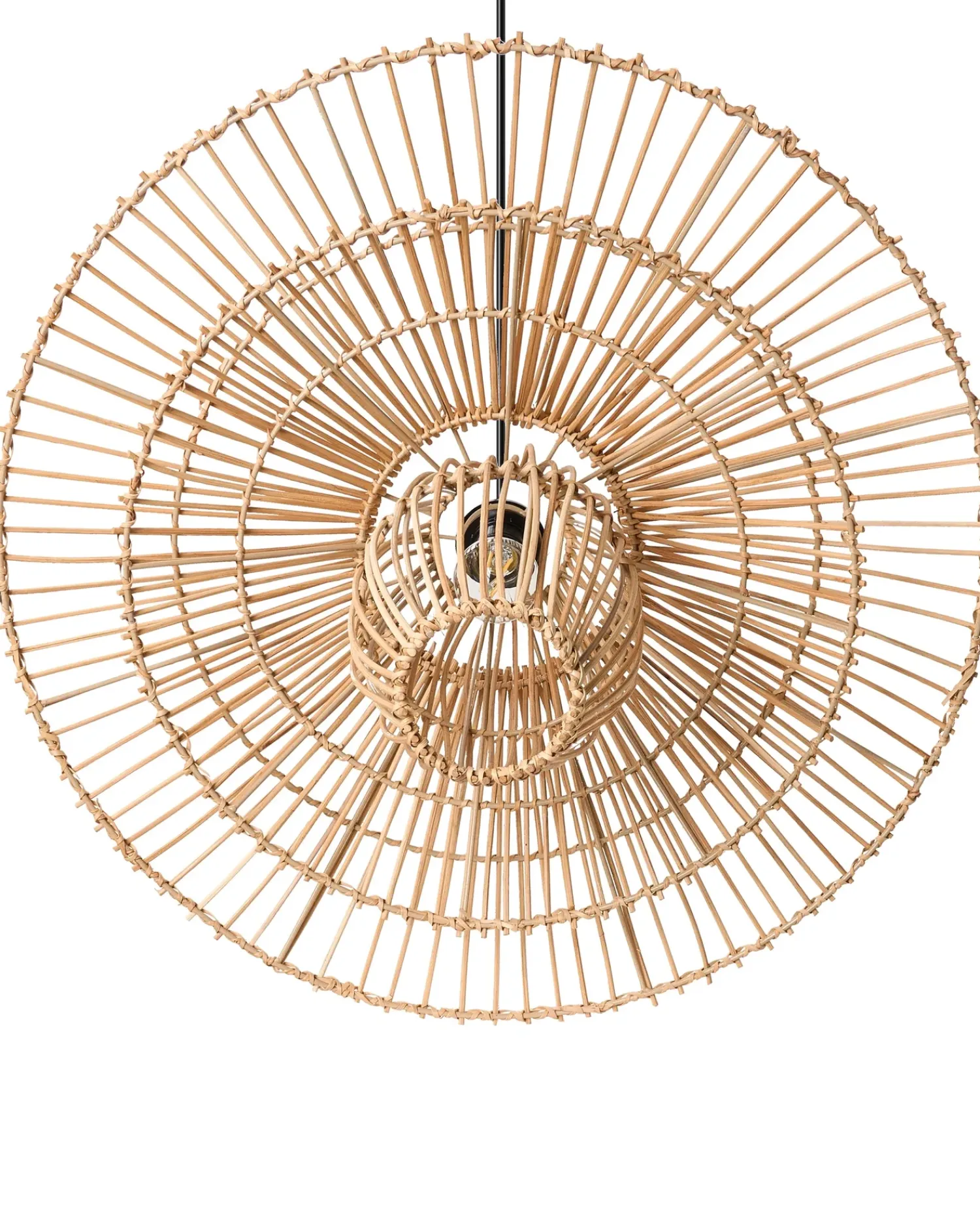 Sale Beliani Lampadario BOTIJAS Rattan Naturale