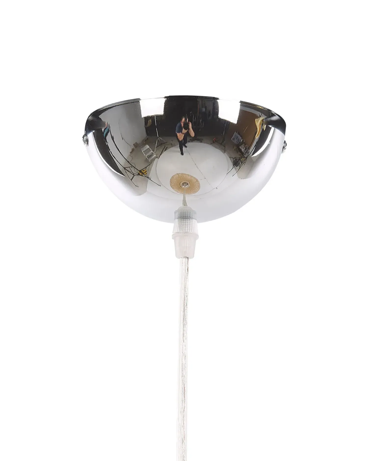Hot Beliani Lampadario BOYNE Bambù Marrone chiaro Argento Marrone Trasparente