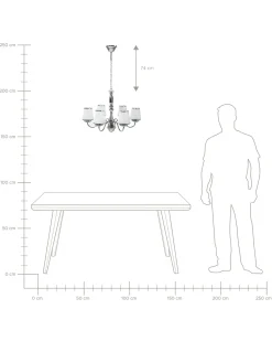 Hot Beliani Lampadario BRADANO Metallo Argento