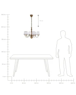 Online Beliani Lampadario BRADANO Metallo Ottone
