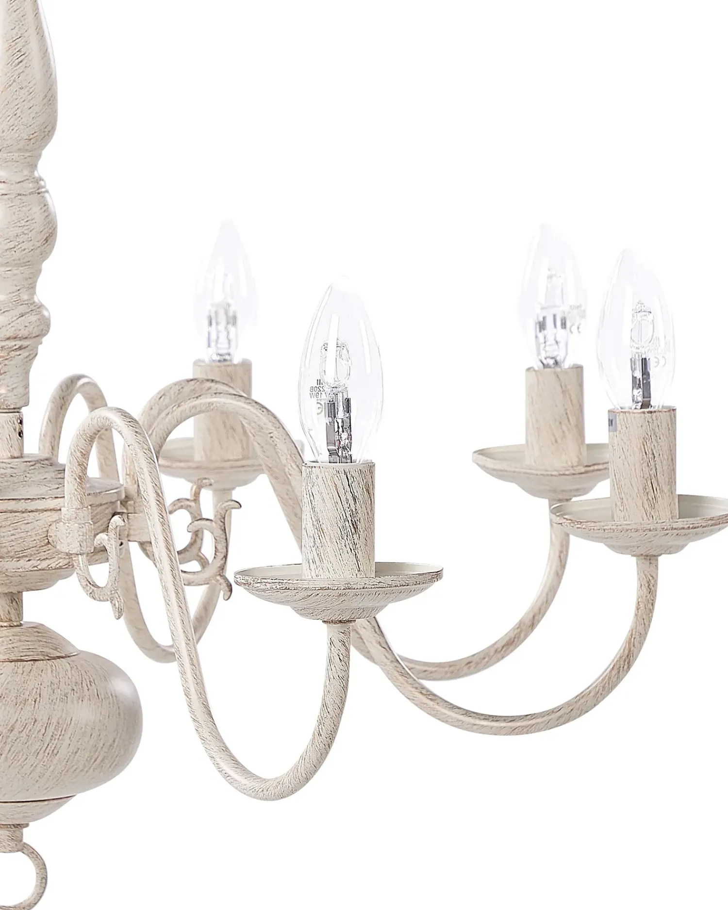 Sale Beliani Lampadario BRITHON Metallo Bianco Bianco Oro