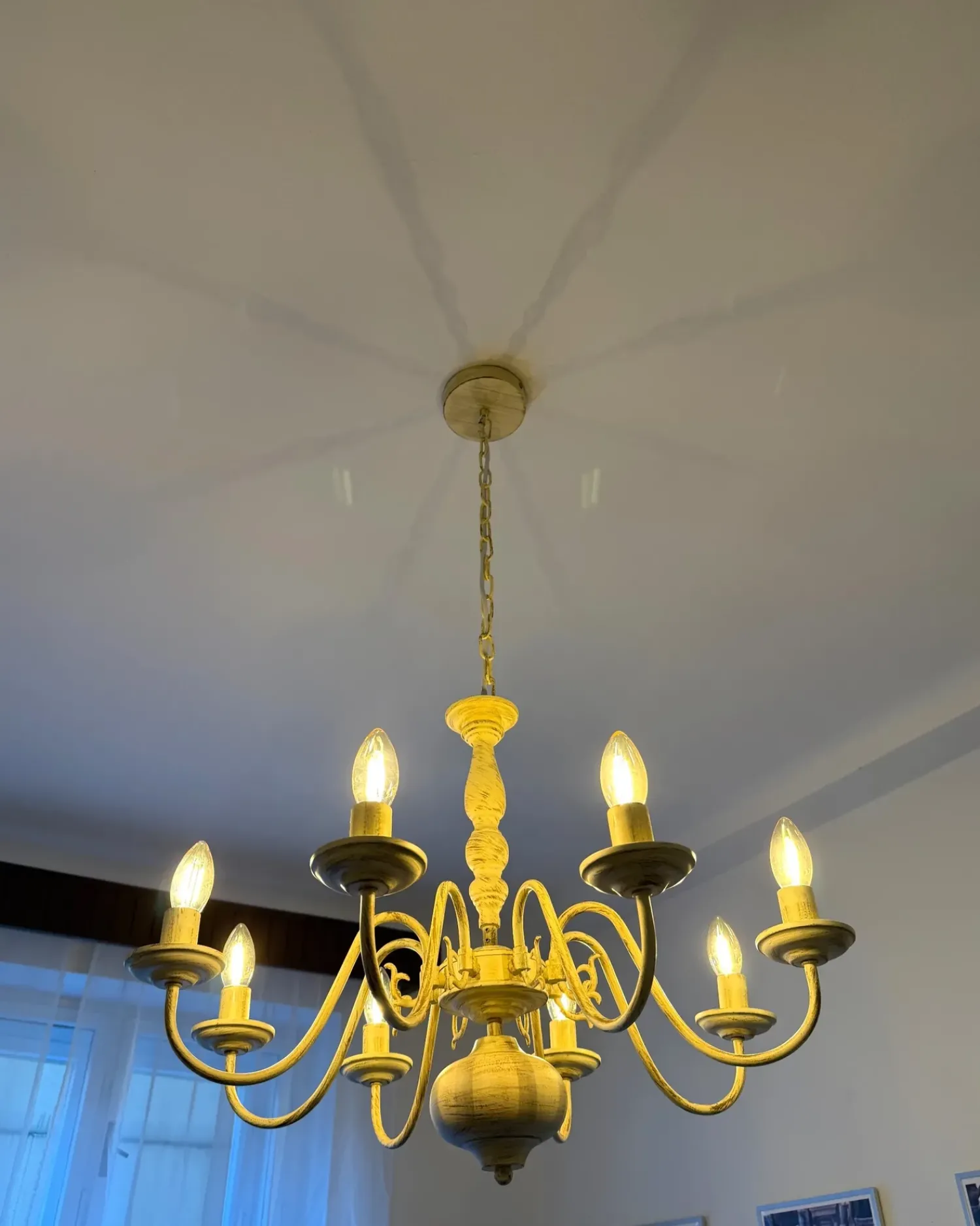 Sale Beliani Lampadario BRITHON Metallo Bianco Bianco Oro