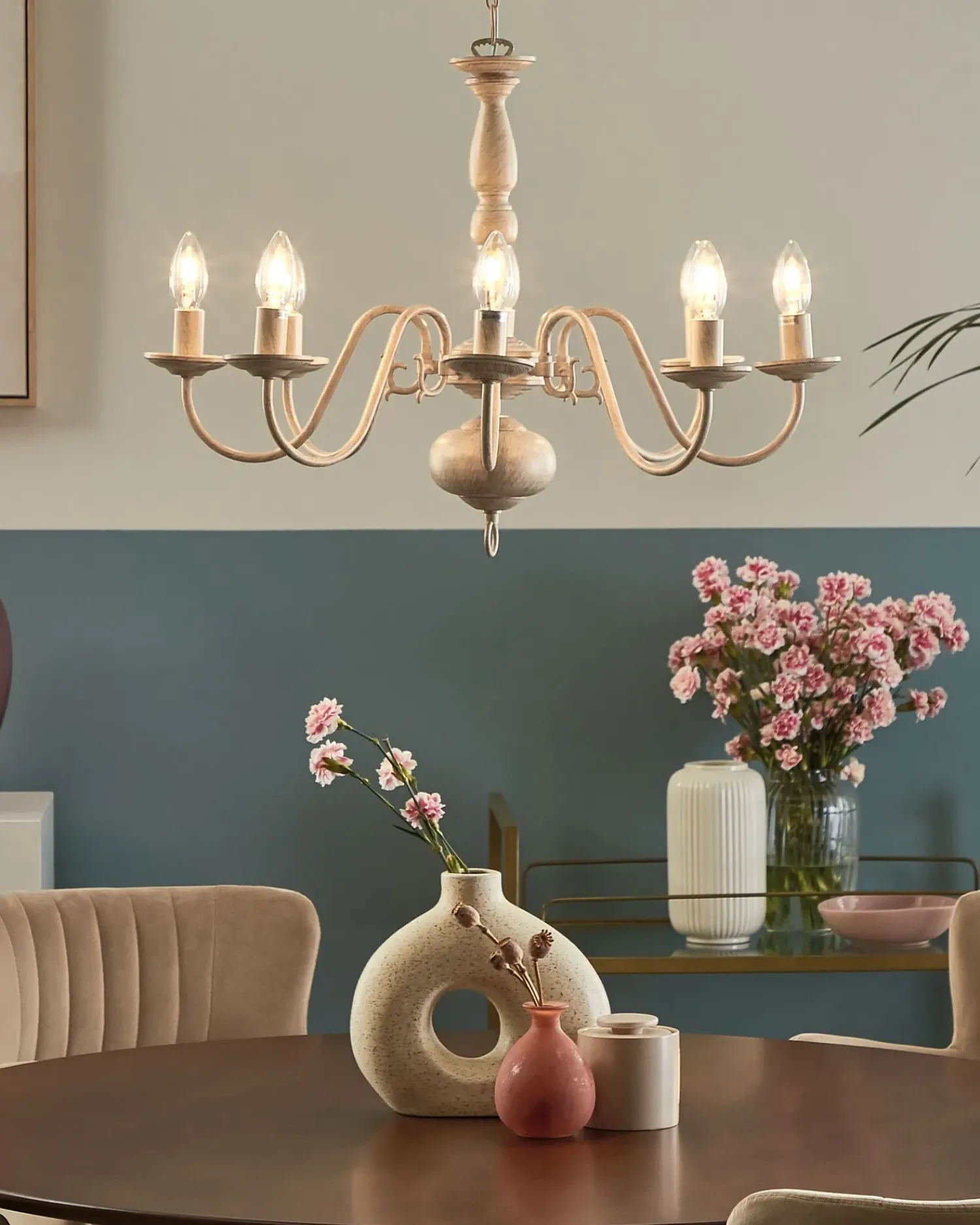 Sale Beliani Lampadario BRITHON Metallo Bianco Bianco Oro