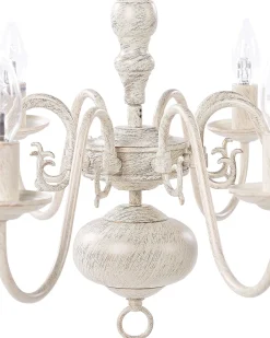 Sale Beliani Lampadario BRITHON Metallo Bianco Bianco Oro