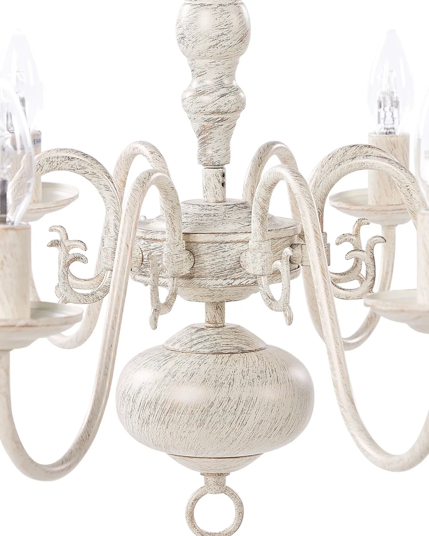 Sale Beliani Lampadario BRITHON Metallo Bianco Bianco Oro
