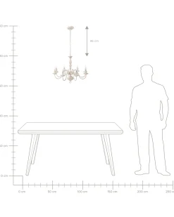 Sale Beliani Lampadario BRITHON Metallo Bianco Bianco Oro