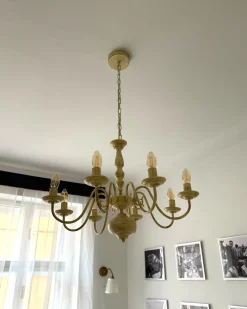 Sale Beliani Lampadario BRITHON Metallo Bianco Bianco Oro