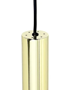 Outlet Beliani Lampadario BROSNA Metallo Ottone Nero Ottone