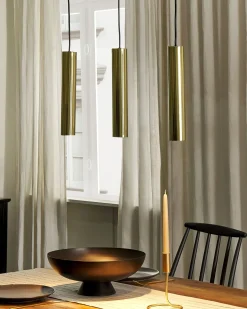 Outlet Beliani Lampadario BROSNA Metallo Ottone Nero Ottone