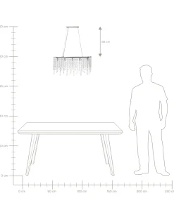 Beliani Lampadario CALVELLE Cristallo Argento