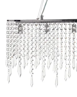 Beliani Lampadario CALVELLE Cristallo Argento