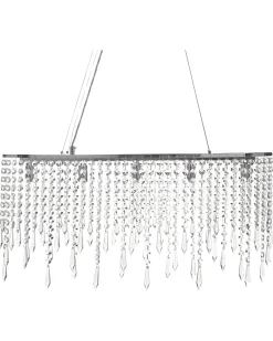 Beliani Lampadario CALVELLE Cristallo Argento