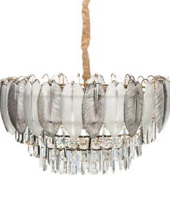 Best Beliani Lampadario CANAGUA Vetro Ottone Ottone Trasparente