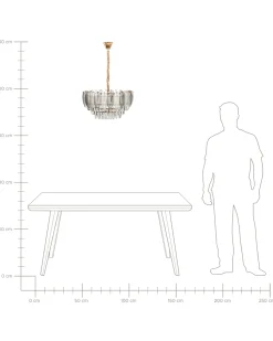 Best Beliani Lampadario CANAGUA Vetro Ottone Ottone Trasparente