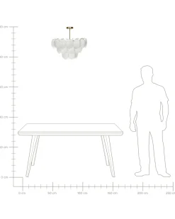 Best Beliani Lampadario CAPLINA Vetro Ottone Ottone Trasparente