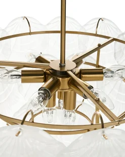 Best Beliani Lampadario CAPLINA Vetro Ottone Ottone Trasparente
