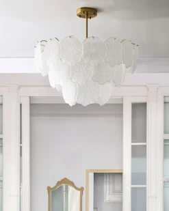 Best Beliani Lampadario CAPLINA Vetro Ottone Ottone Trasparente