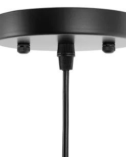 Outlet Beliani Lampadario CARDENER Metallo Nero Trasparente Nero