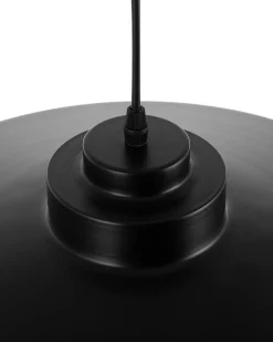 Outlet Beliani Lampadario CARDENER Metallo Nero Trasparente Nero