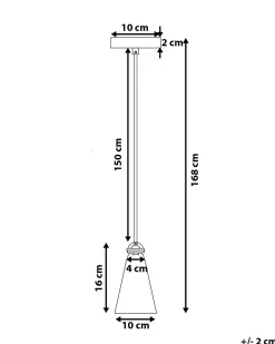 Hot Beliani Lampadario CARES Metallo chiaro Grigio