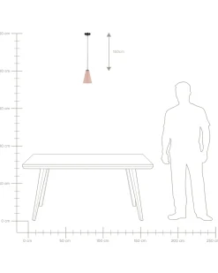 New Beliani Lampadario CARES Metallo Rosa