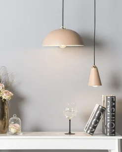 New Beliani Lampadario CARES Metallo Rosa