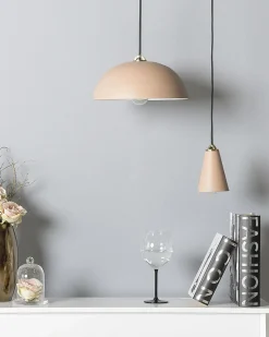 New Beliani Lampadario CARES Metallo Rosa