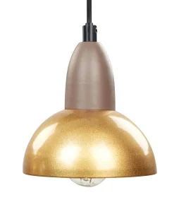 New Beliani Lampadario CASTALY Metallo Ottone Ottone Nero