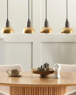 Best Beliani Lampadario CASTALY Metallo Ottone Ottone Nero