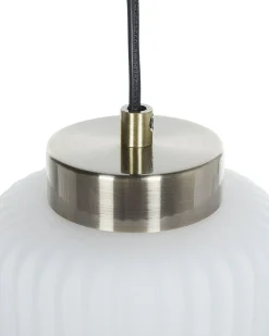 Online Beliani Lampadario CAUDELO Metallo Nero/Bianco Bianco Ottone Nero