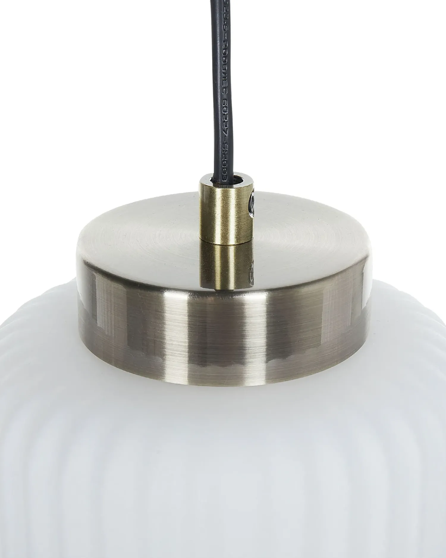 Online Beliani Lampadario CAUDELO Metallo Nero/Bianco Bianco Ottone Nero