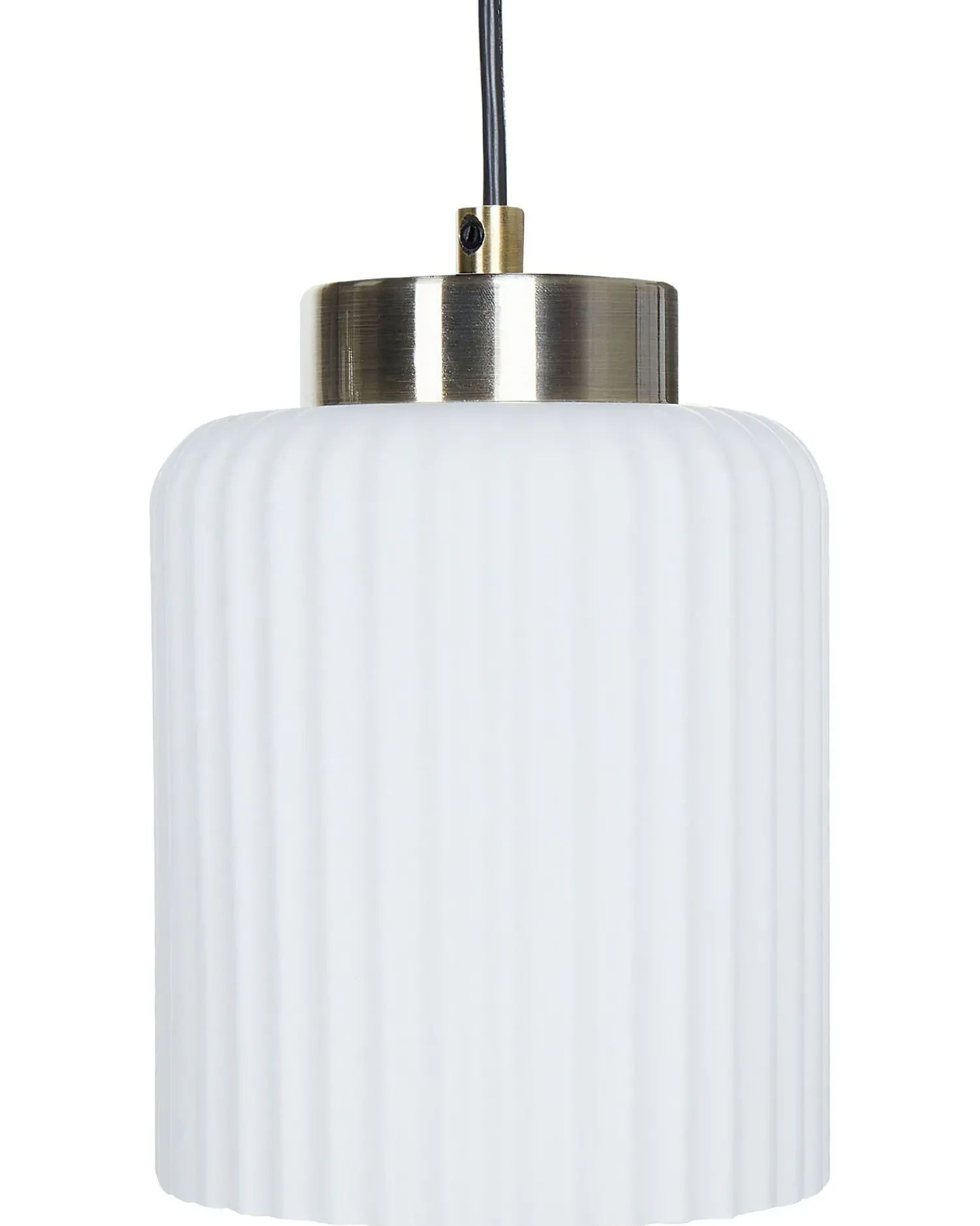 Online Beliani Lampadario CAUDELO Metallo Nero/Bianco Bianco Ottone Nero