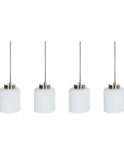Online Beliani Lampadario CAUDELO Metallo Nero/Bianco Bianco Ottone Nero