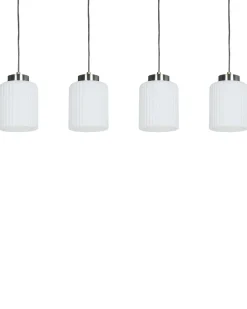 Online Beliani Lampadario CAUDELO Metallo Nero/Bianco Bianco Ottone Nero