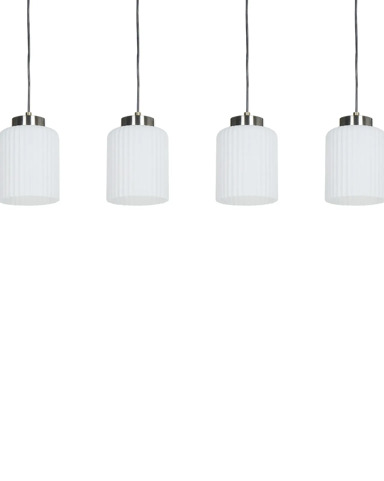 Online Beliani Lampadario CAUDELO Metallo Nero/Bianco Bianco Ottone Nero