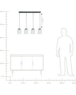 Online Beliani Lampadario CAUDELO Metallo Nero/Bianco Bianco Ottone Nero