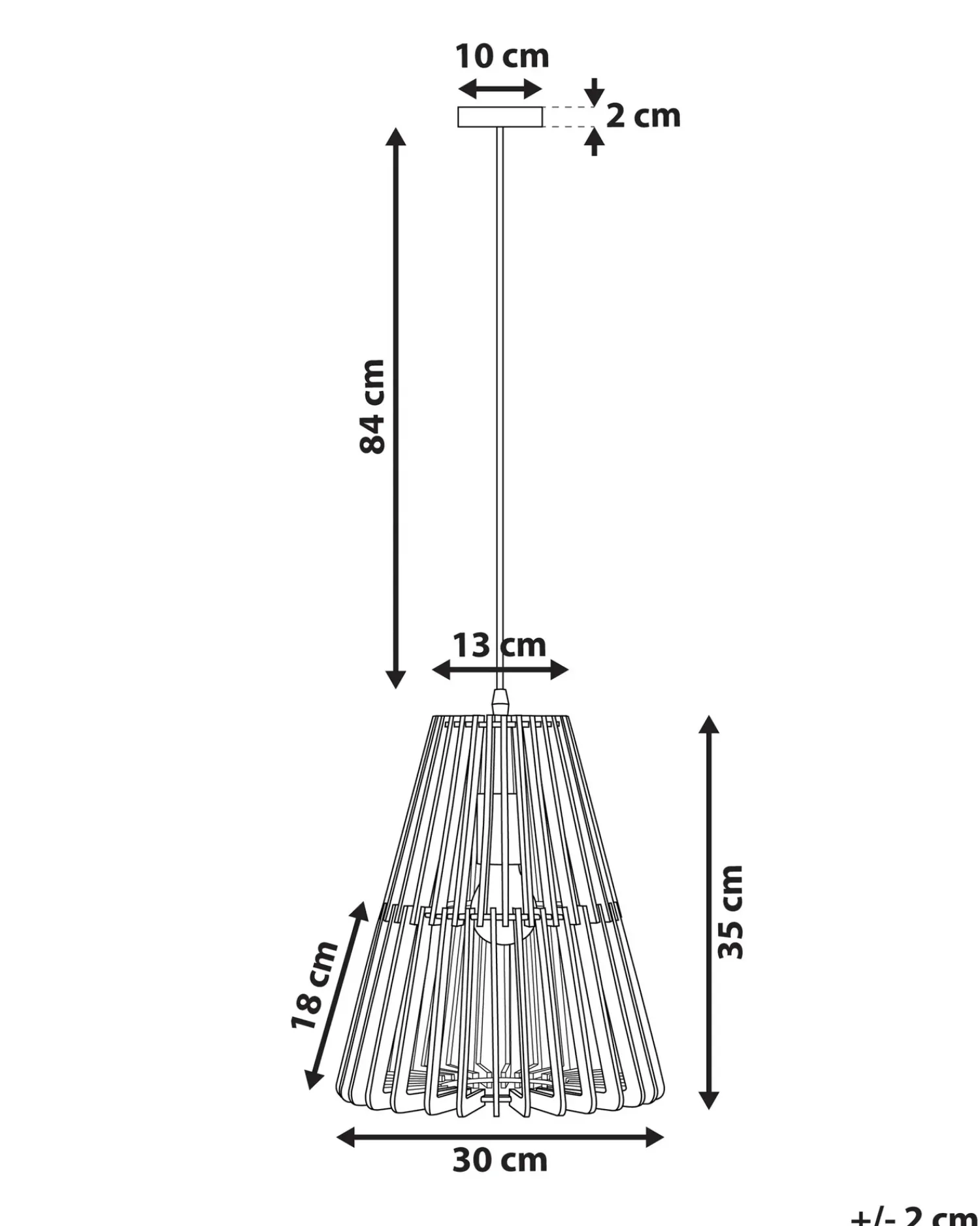 Clearance Beliani Lampadario CAVALLA Nero Marrone Nero