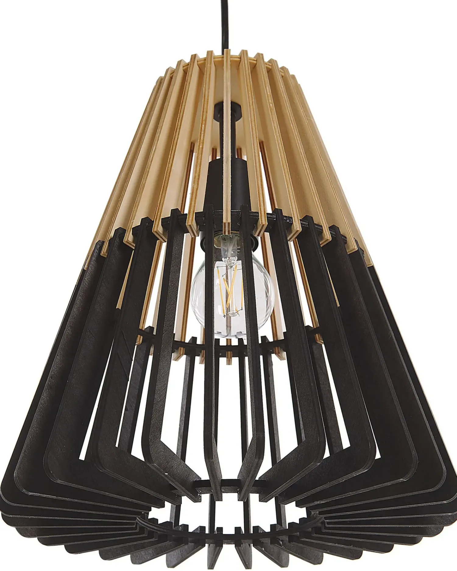 Clearance Beliani Lampadario CAVALLA Nero Marrone Nero