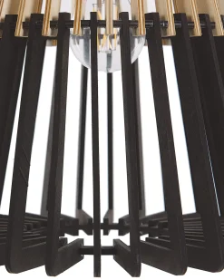 Clearance Beliani Lampadario CAVALLA Nero Marrone Nero