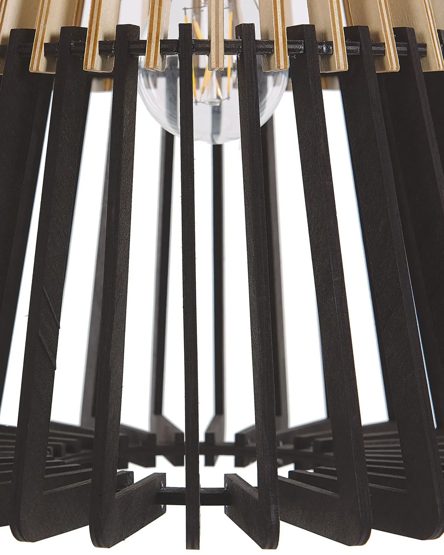 Clearance Beliani Lampadario CAVALLA Nero Marrone Nero