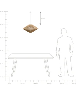 Outlet Beliani Lampadario CAVES Corda di carta Naturale Bianco Naturale