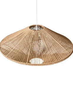 Outlet Beliani Lampadario CAVES Corda di carta Naturale Bianco Naturale