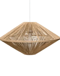 Outlet Beliani Lampadario CAVES Corda di carta Naturale Bianco Naturale