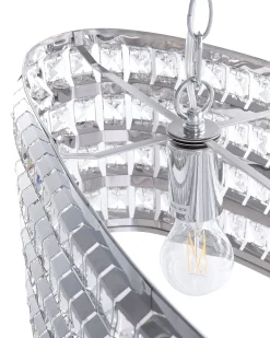 Best Beliani Lampadario CAVONE Cristallo Argento