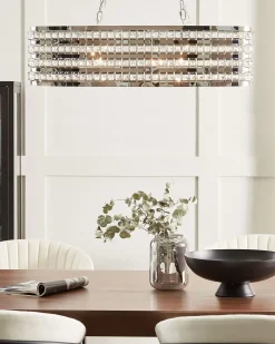 Best Beliani Lampadario CAVONE Cristallo Argento