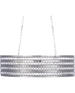 Best Beliani Lampadario CAVONE Cristallo Argento