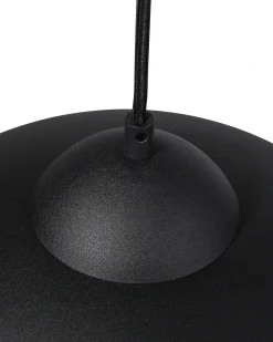 Clearance Beliani Lampadario CETINA Metallo Nero Oro Nero