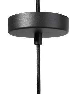 Clearance Beliani Lampadario CETINA Metallo Nero Oro Nero