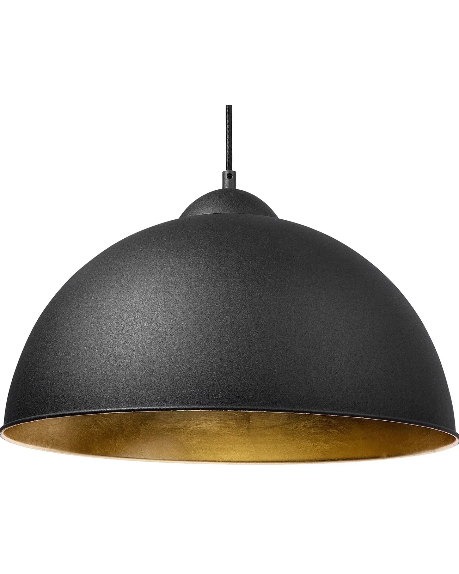 Clearance Beliani Lampadario CETINA Metallo Nero Oro Nero
